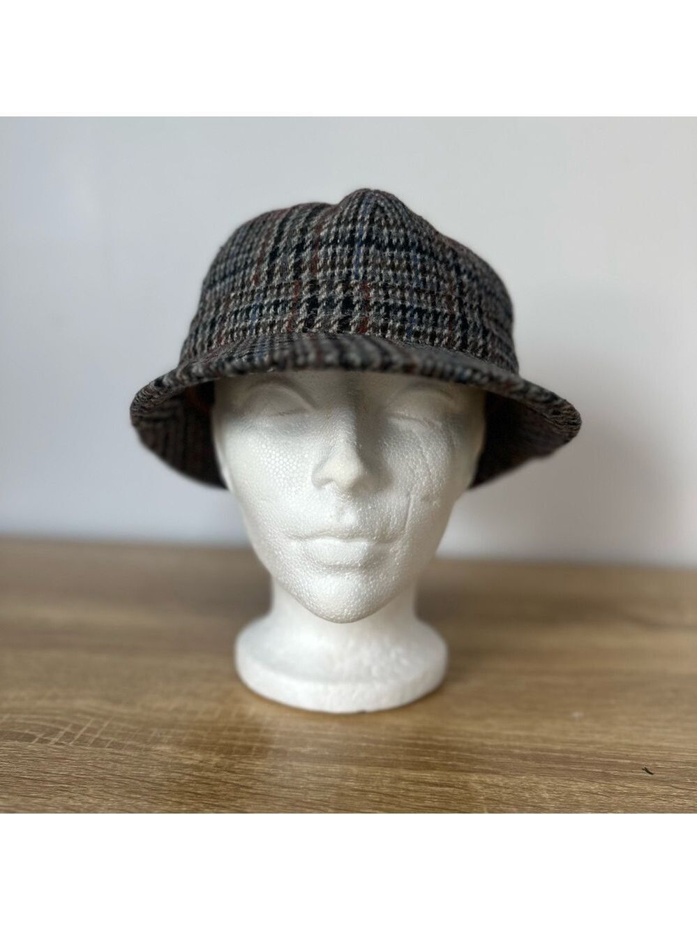 Vintage Kangol Tweedmuir Tweed Ghillie Bowler Hat Size Sz L